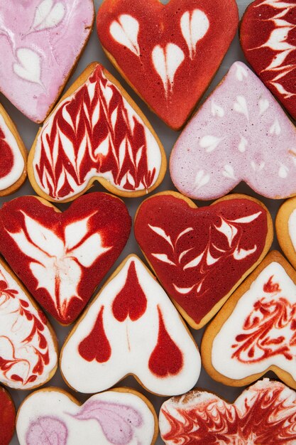 Deliziosi biscotti a forma di cuore