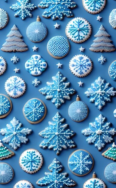 Deliziosi biscotti di Natale fatti in casa sul tavolo