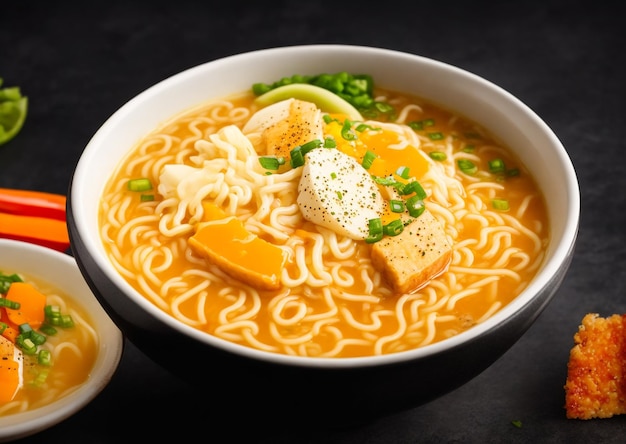 deliziosi ramen noodles generati dall'intelligenza artificiale