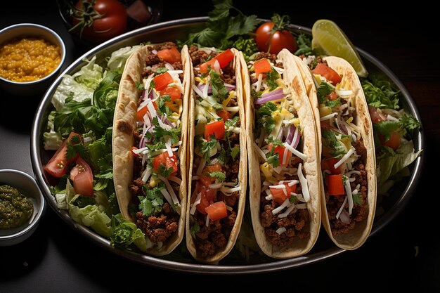 deliziosi tacos con carne