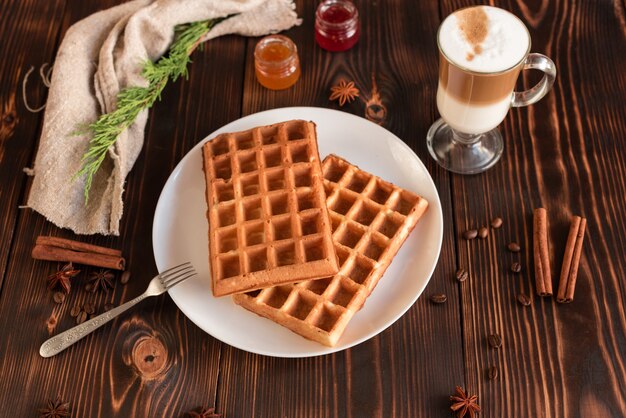 Deliziosi waffle belgi