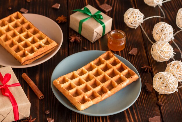 Deliziosi waffle belgi