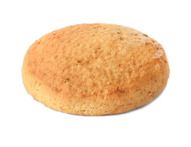 Delizioso biscotto di farina d'avena su sfondo bianco