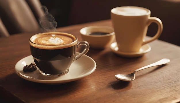 Delizioso caffè nero caldo