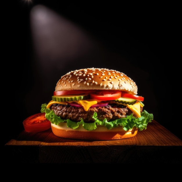 Delizioso cheeseburger ai foto