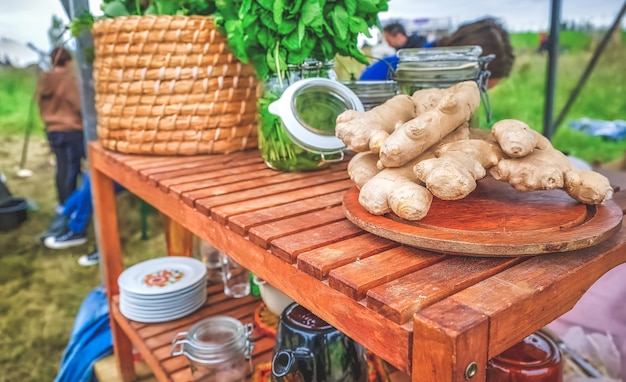 Delizioso cibo biologico sostenibile sostenibile