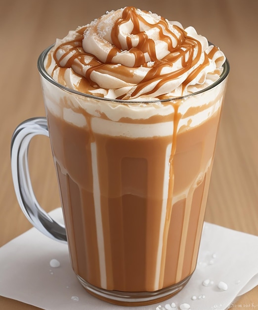 Delizioso cioccolato caramello Frappe