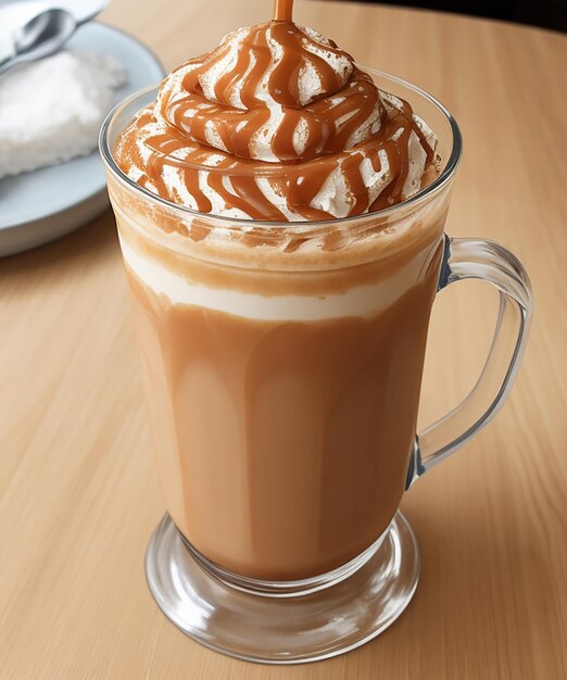 Delizioso cioccolato caramello Frappe