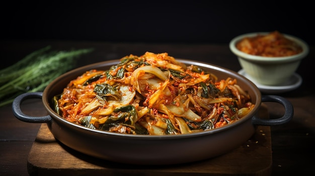 delizioso concetto di cibo tradizionale coreano kimchi