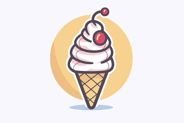 Delizioso cono di gelato con spruzzate colorate dessert vibrante e stravagante