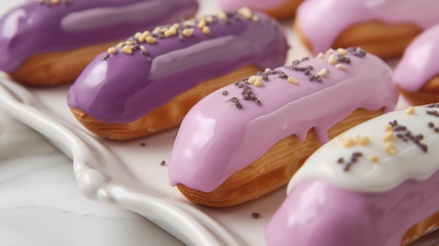 Delizioso di enchanted Eclairs Delight Generative Ai