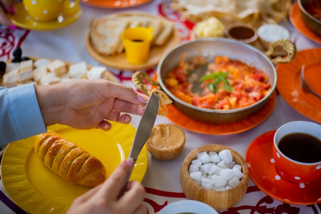 delizioso e bellissimo tavolo per la colazione