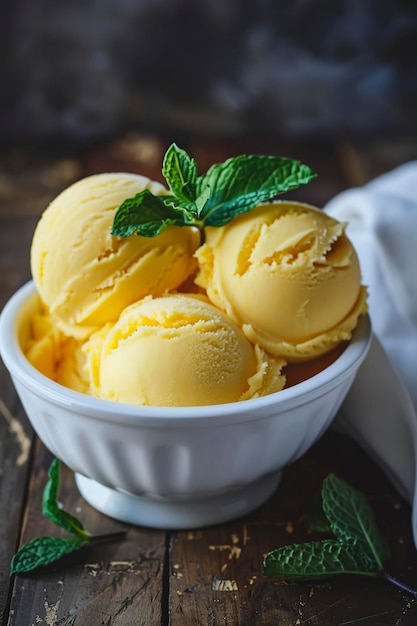 delizioso gelato al mango