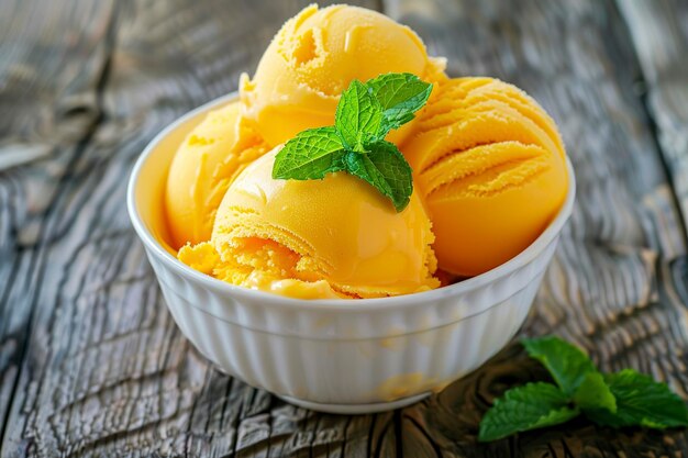 delizioso gelato al mango