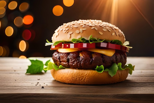 Delizioso hamburger di Natale