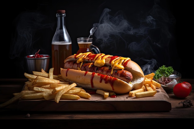 Delizioso hot dog Un'esplosione di sapori