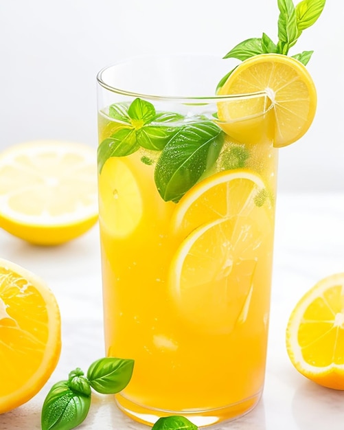 Delizioso limone arancione basilico limone acqua deliziosa fragola limonetta pomodoro bevanda