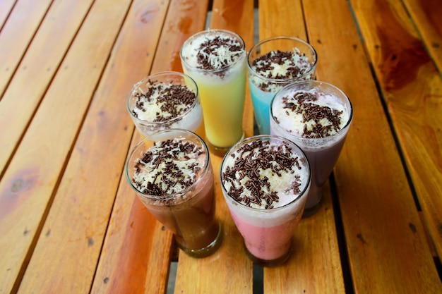 Delizioso milkshake al cioccolato