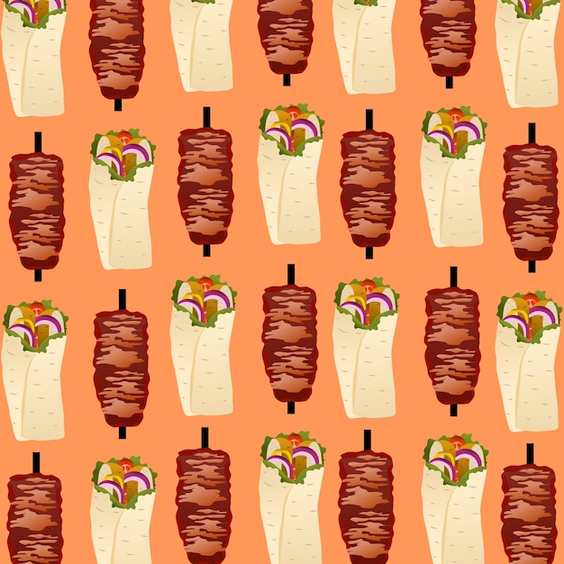 Delizioso modello di Kebab e Shawarma Wraps