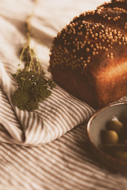 delizioso pane da forno estetico naturale