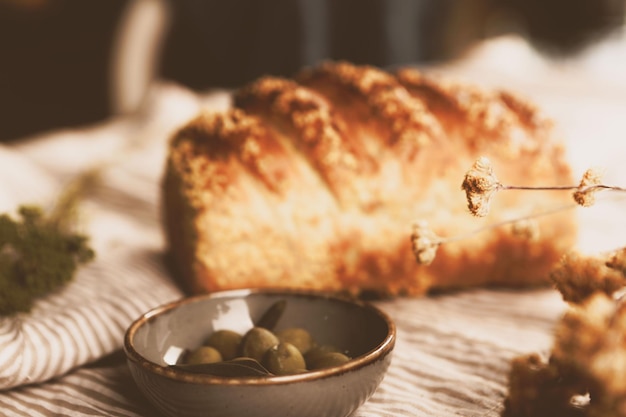 delizioso pane da forno estetico naturale