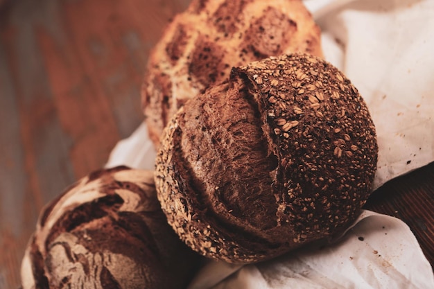 Delizioso pane da forno estetico naturale