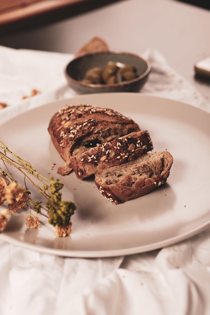 Delizioso pane da forno estetico naturale