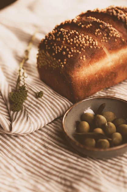 delizioso pane da forno estetico naturale