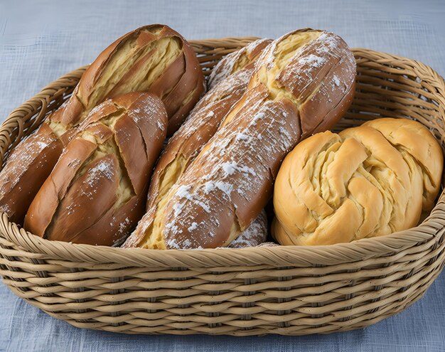 Delizioso pane francese in primo piano perfetto per rappresentare l'autenticità della cucina locale generato da AI