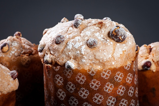 Delizioso panettone artigianale al cioccolato