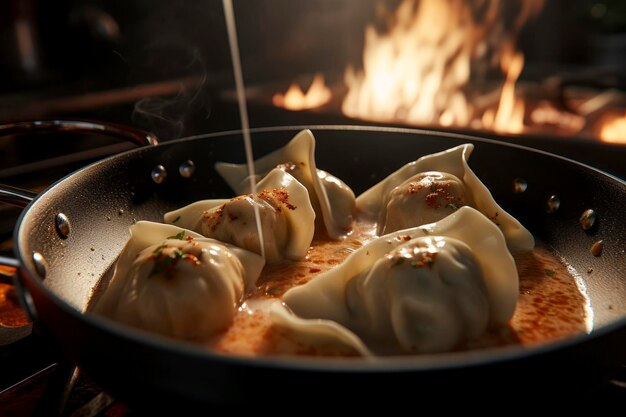 Delizioso piatto di tortellini su uno sfondo rustico che incarna la raffinata cucina italiana