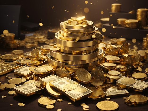 Denari con oro e monete d'oro