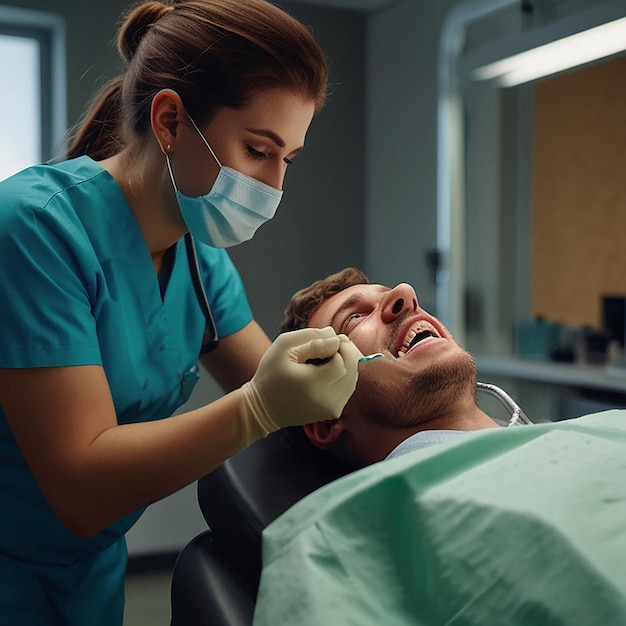Dentista nel processo Servizi dentali Ufficio dentale Trattamento dentale