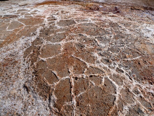 Depositi di sale minerale dalla consistenza unica e sorgenti termali curative della località termale in Grecia