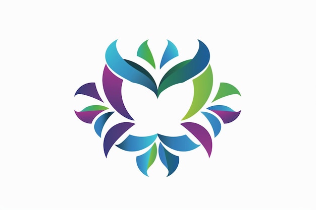 desain penuh warna dengan desain bunga di atasnya Gambar AI