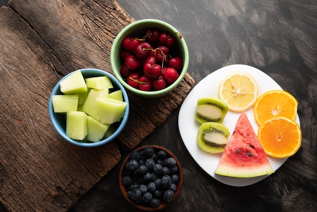 Desayuno de frutas saludables