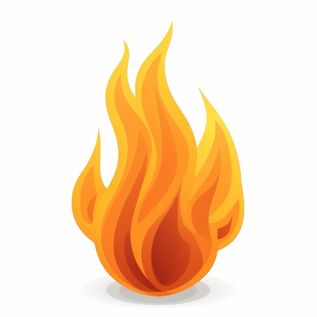 Descrizione Illustrazione vettoriale della fiamma del fuoco a gas in stile piatto ideale per l'uso grafico