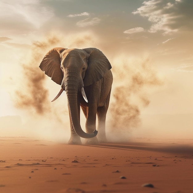 Desert Majesty Elephants' Journey insieme agli umani nelle terre aride