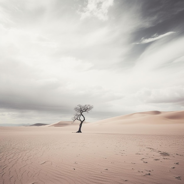 Desert Veiled in Grey cattura la cruda bellezza di una fotografia paesaggistica minimalista