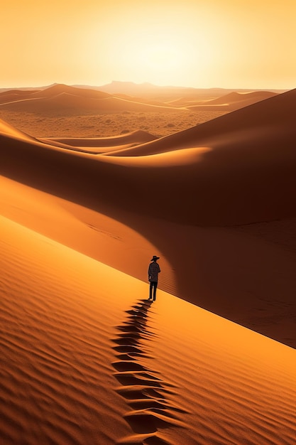 deserto di dune di sabbia con un albero