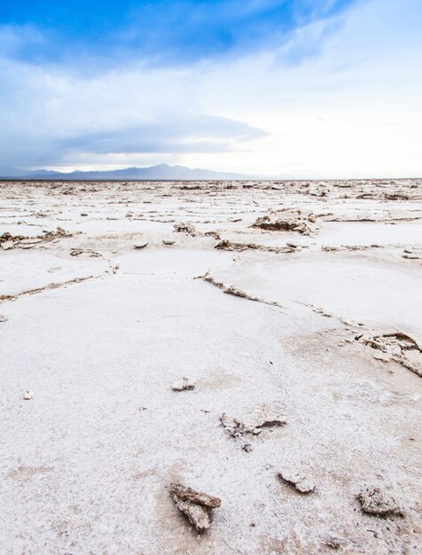 Deserto di sale vicino ad Amboy, USA. Concetto per la desertificazione