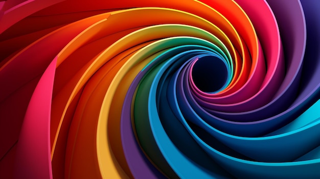 design a colori con design a spirale AI generativa