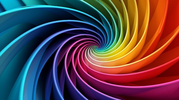 design a colori con design a spirale AI generativa