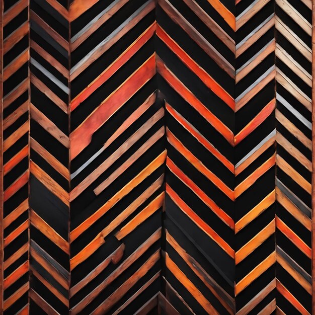 Design a strisce chevron nere simmetriche