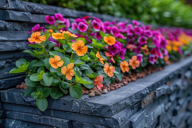 design bellissimi fiori colorati giardino paesaggio idee di ispirazione