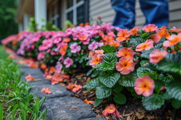 design bellissimi fiori colorati giardino paesaggio idee di ispirazione