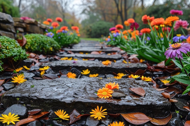 design bellissimi fiori colorati giardino paesaggio idee di ispirazione