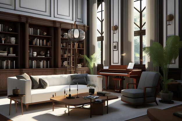 design degli interni del soggiorno accogliente