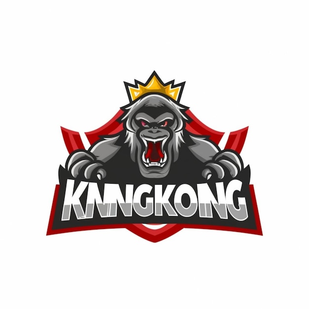 Design del logo del gioco king kong