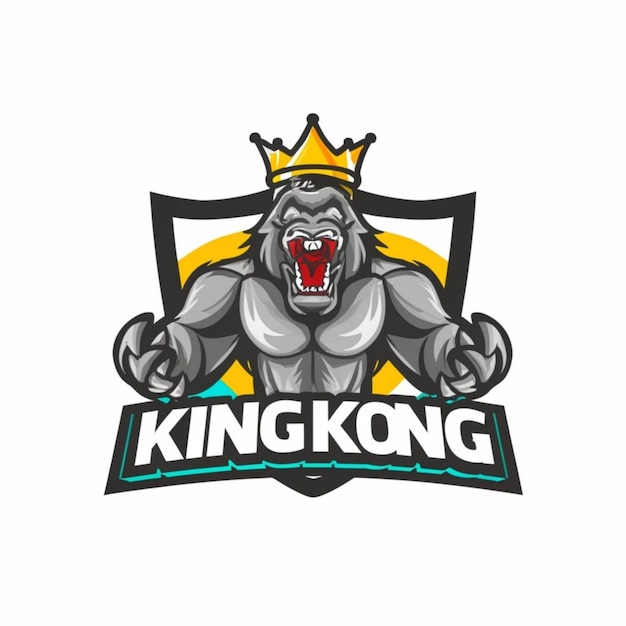 Design del logo del gioco king kong
